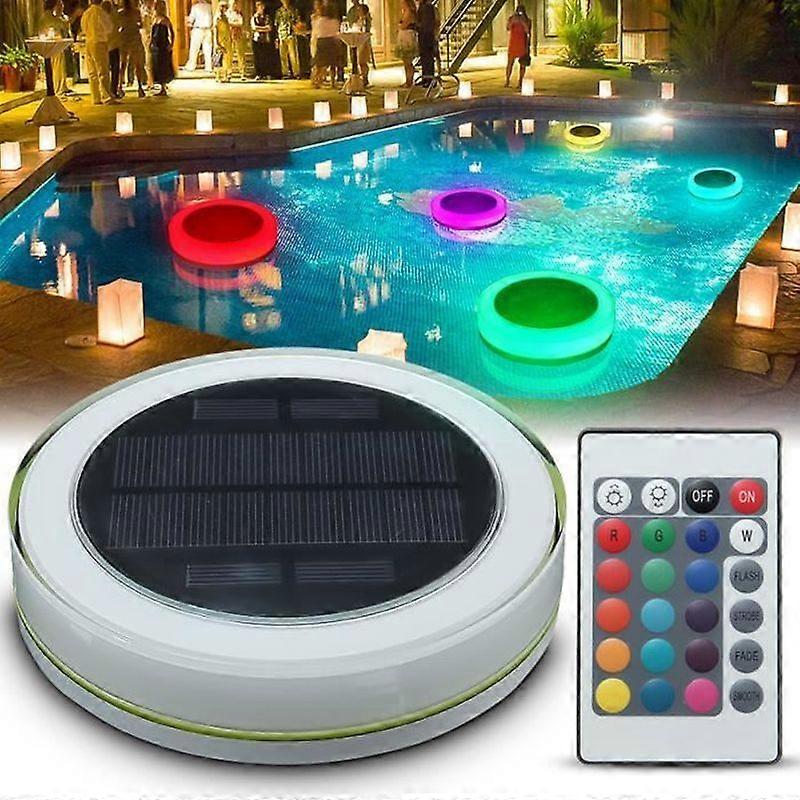Solar pool light with remote control - RGB 7 colors - 24 LEDs - waterproof