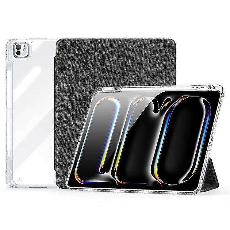 DUX DUCIS Unid Series Compatible For iPad Pro 13 (2024) Clear Tablet Case TPU+PC+PU Auto Wake / Sleep Cover with Pen Slot