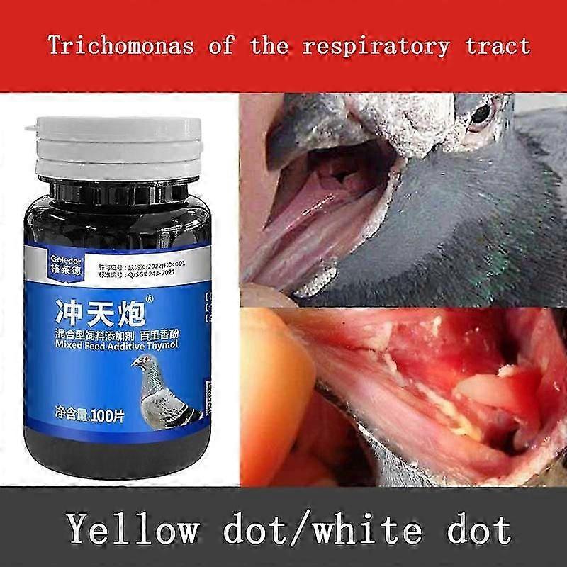 الحمام الزاجل سباق الحمام Trichomonas الجهاز التنفسي النقاط الصفراء والنقاط البيضاء تأثير مزدوج اثنين في واحد