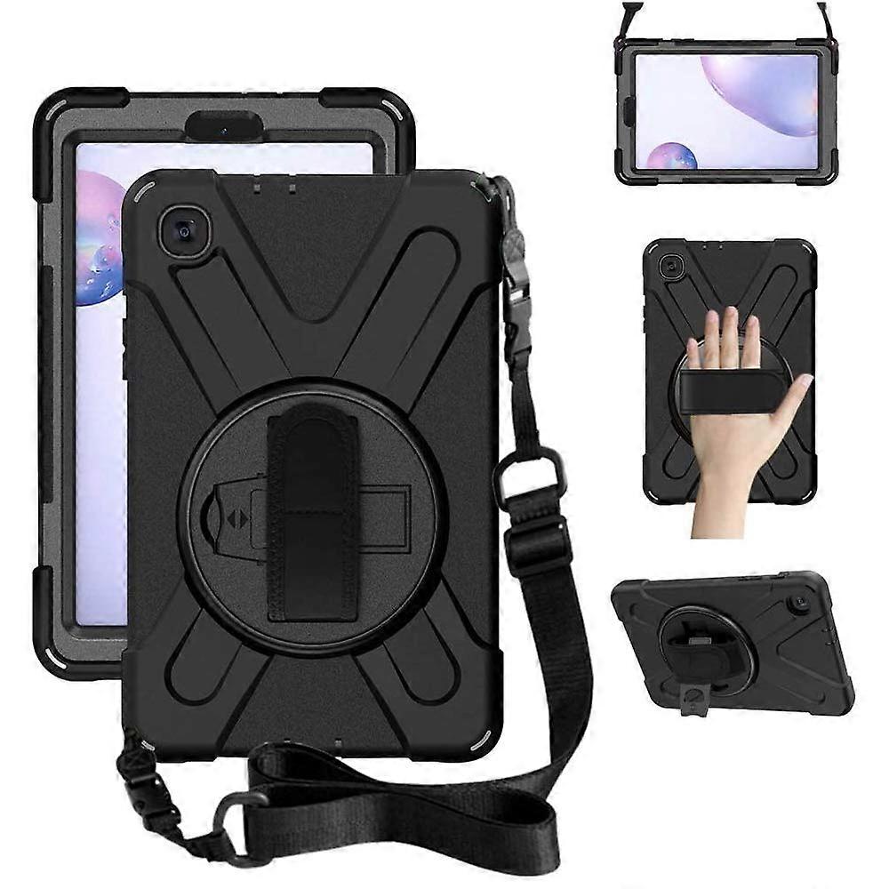 Galaxy Tab A 8.4 Case 2020 - SM-T307/SM-T307U Heavy Duty Shockproof Case with Kickstand and Shoulder Strap, Black