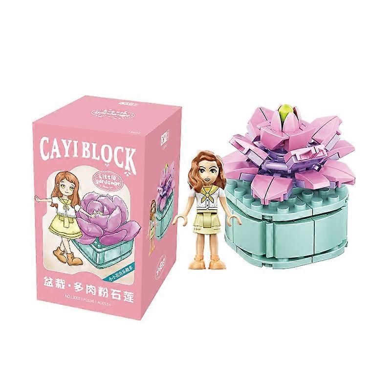 13002 CAYI Succulent Potted Plant Small Particle Puzzle Building Block Toy