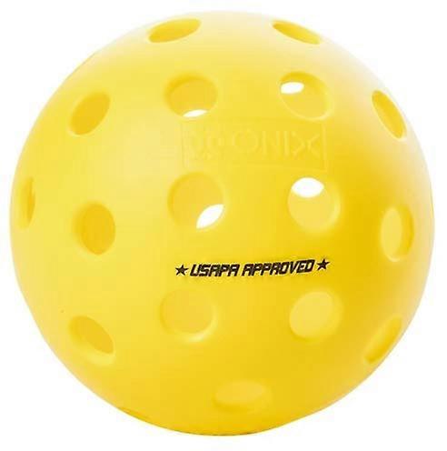 Onix Popular Fuse G2 Outdoor Pickleball Balls 这些球提供卓越的平衡和一致的感觉。6 件装 – 黄色