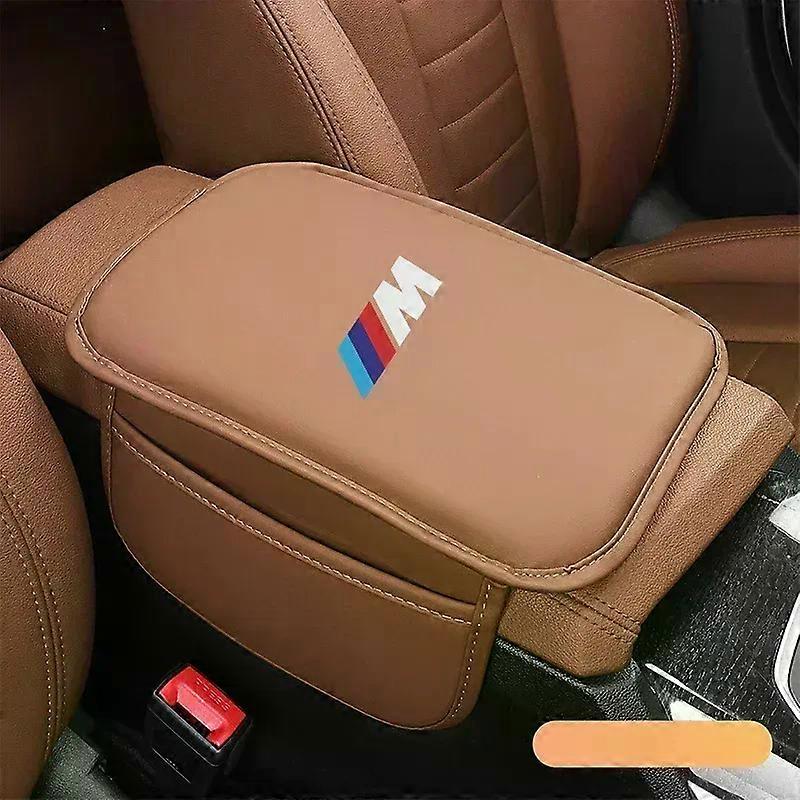 Car Universal Armrest Cover Leather Car Armrest Box Pad compatible for B-M-W M Sport M2 M3 M4 M5 M6 E46 E90 E60 F10 F30 E39 E36 F20 E87 X5 X3