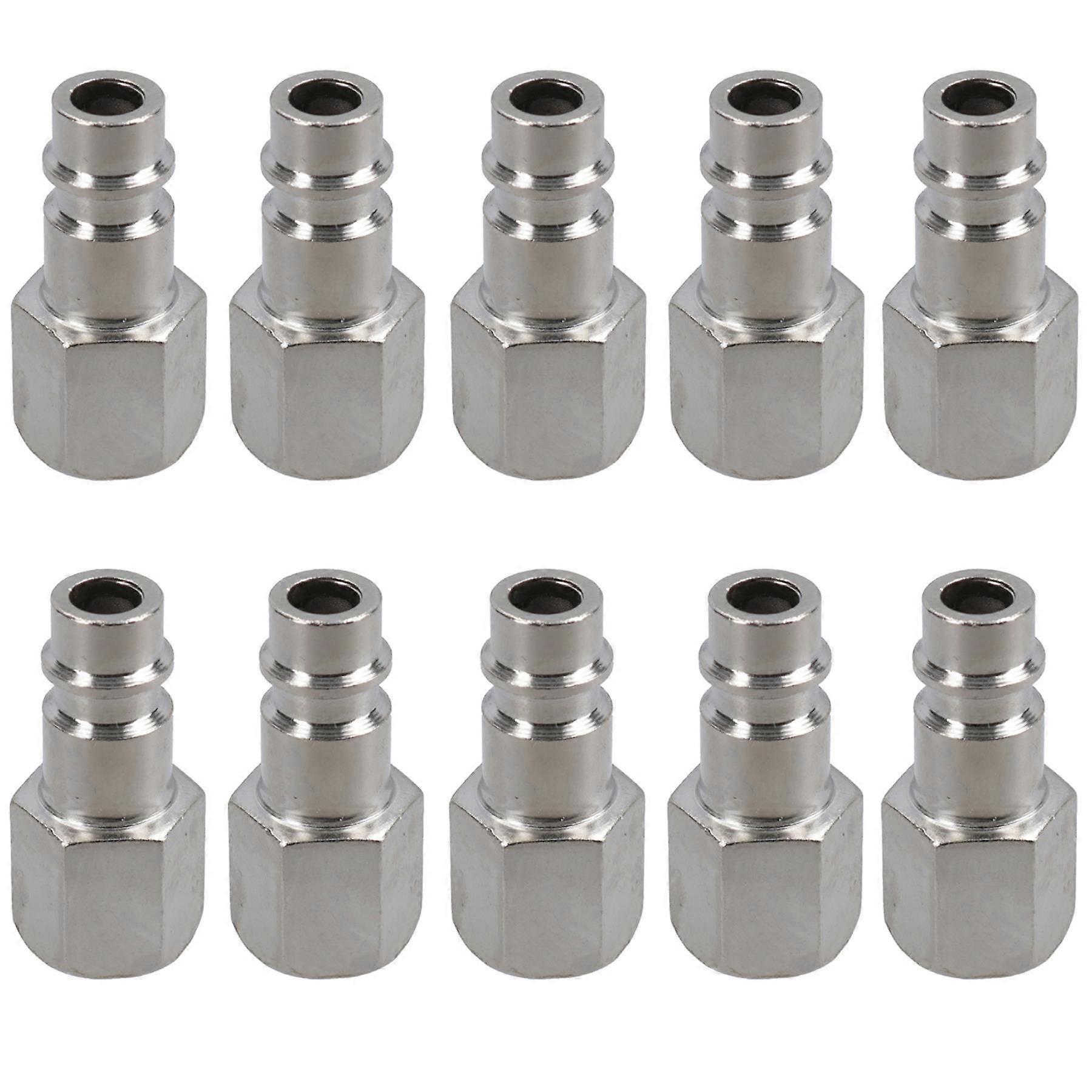 10pk Euro Airline Hose Fitting Connector Quick Release 1/4" BSP Female Thread