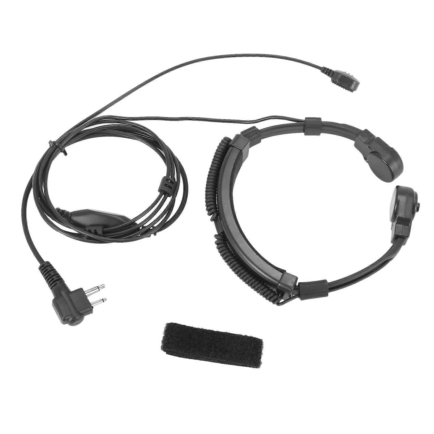 Throat Mic Miniphone Covert Acoustic Tube Earpiece Headset for Two Way Radio