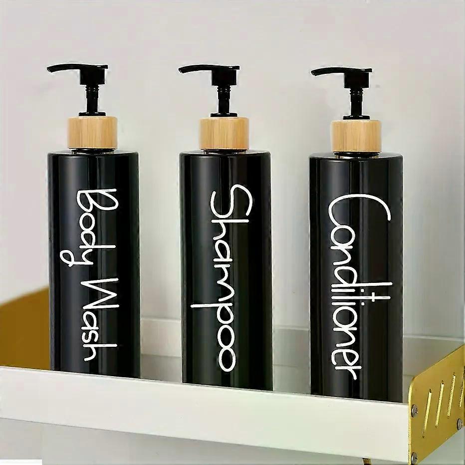 3PCS Bathroom Soap Dispenser Reusable Hand Pump Dispenser Bottle Bathroom Shower Gel Shampoo Refillable Bottle Container