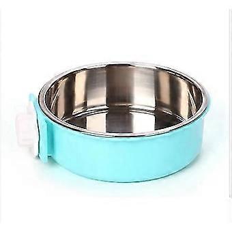 Bol de cage pour animaux de compagnie suspendu en acier inoxydable - Bol amovible pour chien pour alimentation en eau alimentaire