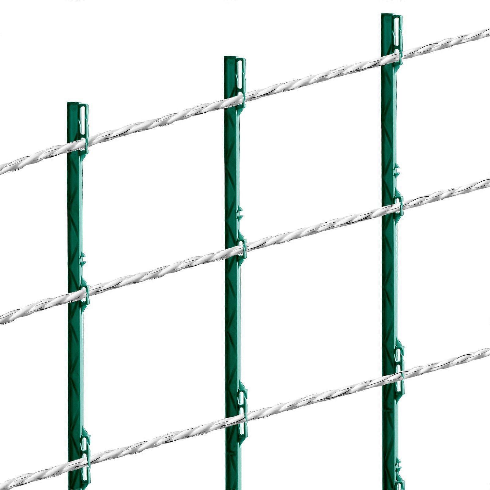 Elektrisk gjerdetråd, 656Ft 200M, 1/4" diameter 6 rustfrie ståltråder for ledningsevne, UV, rustbestandighet, for hest, husdyr