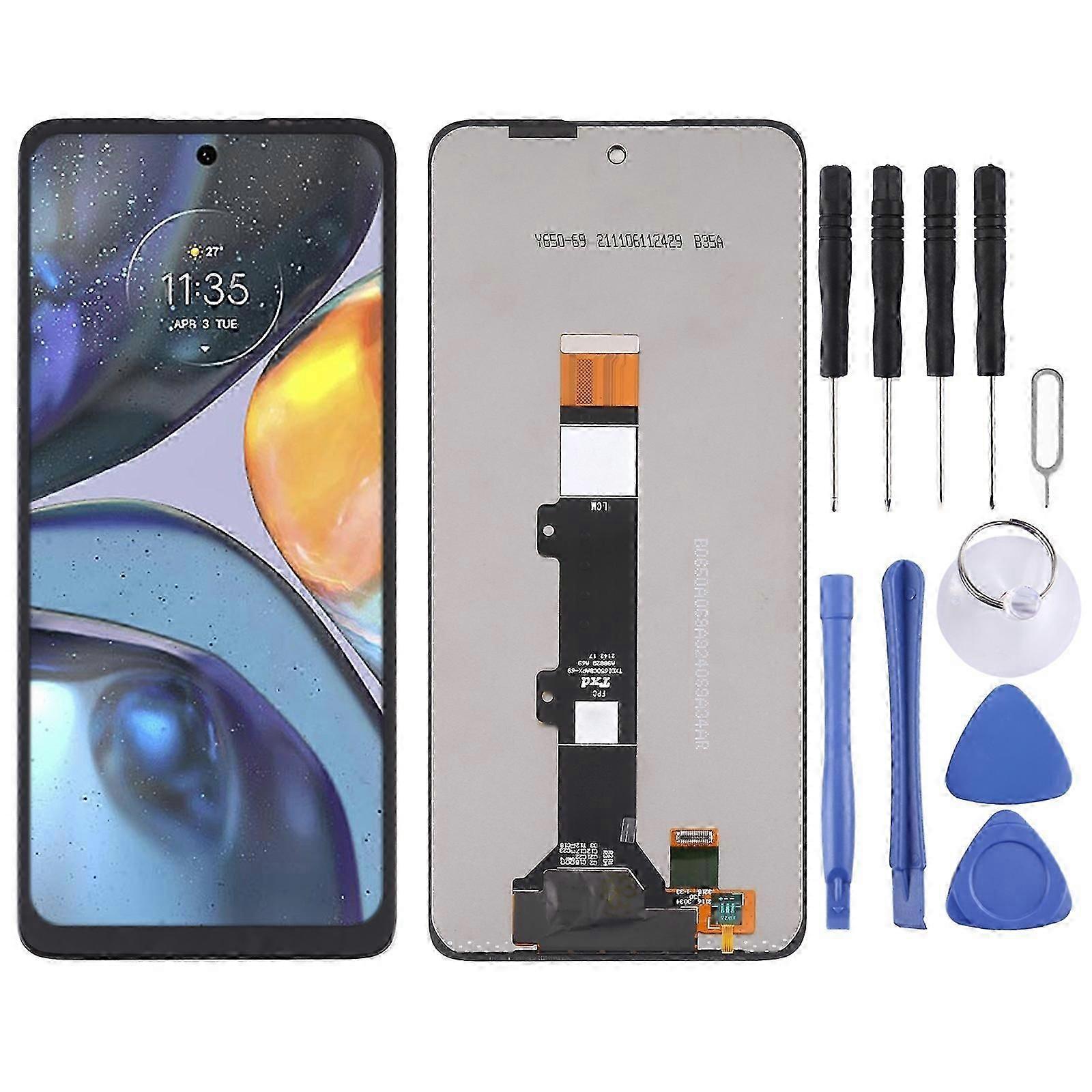 شاشة TFT LCD لموتورولا موتو G22 مع محول الأرقام تجميع كامل