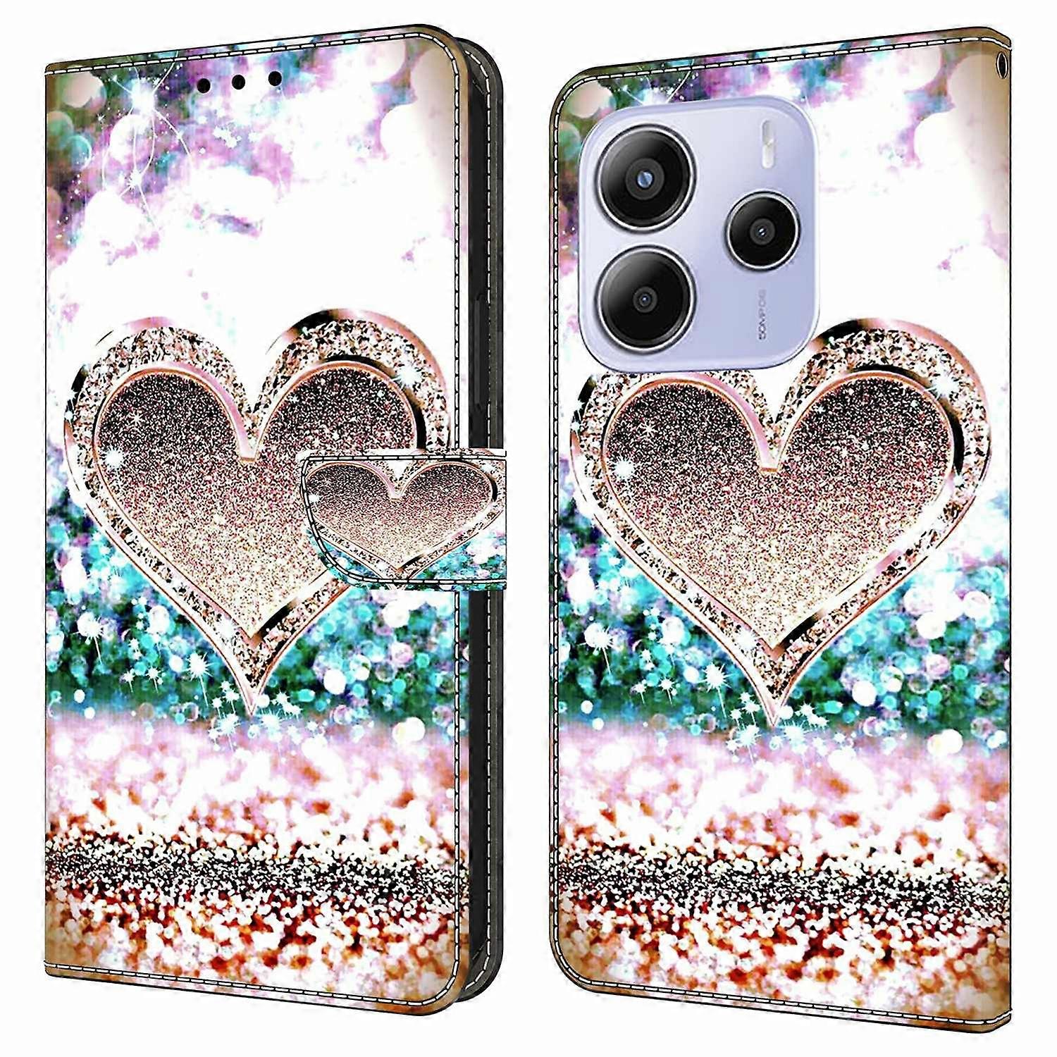 For Xiaomi Redmi Note 14 5G Case 3D Pattern PU Leather Wallet Phone Cover with Stand