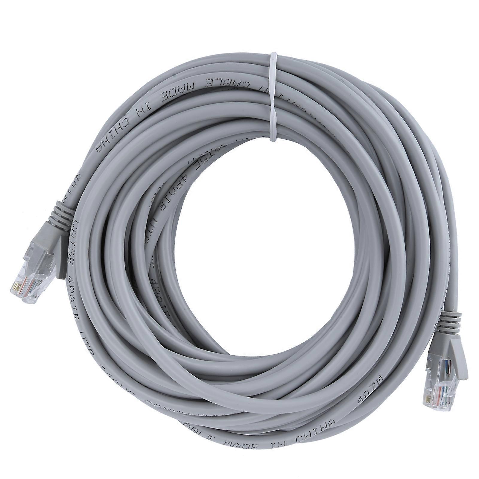 Network Cable Gray Oxygen Free Copper Ethernet Cat5E 100M RJ45 Computer Jumper Wire(10 Meters )