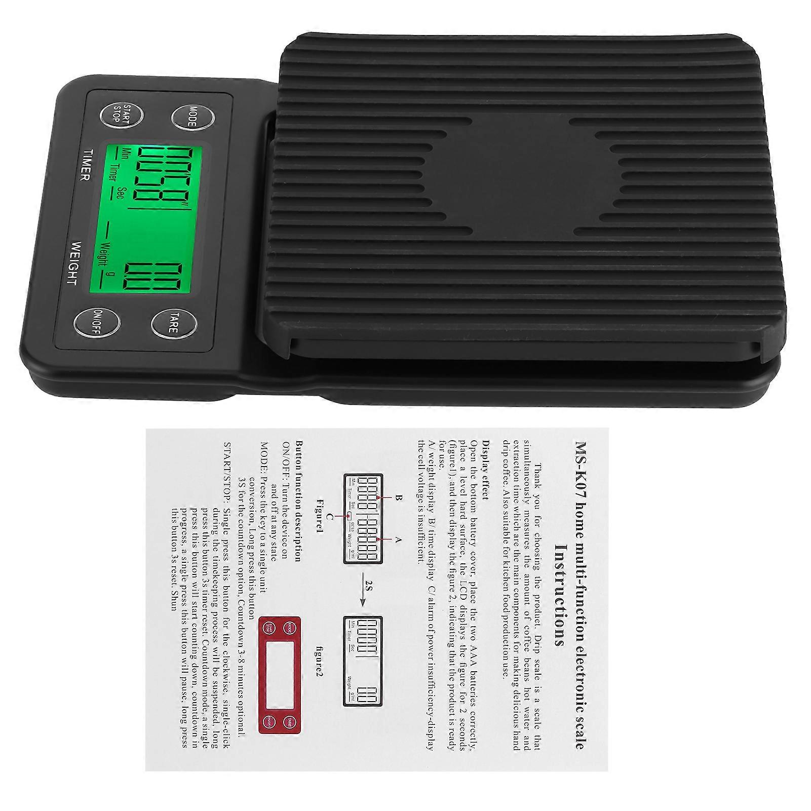 LCD Digital Timer Scale Hand Made Coffee Electronic Scale Kitchen Home Food Weighing