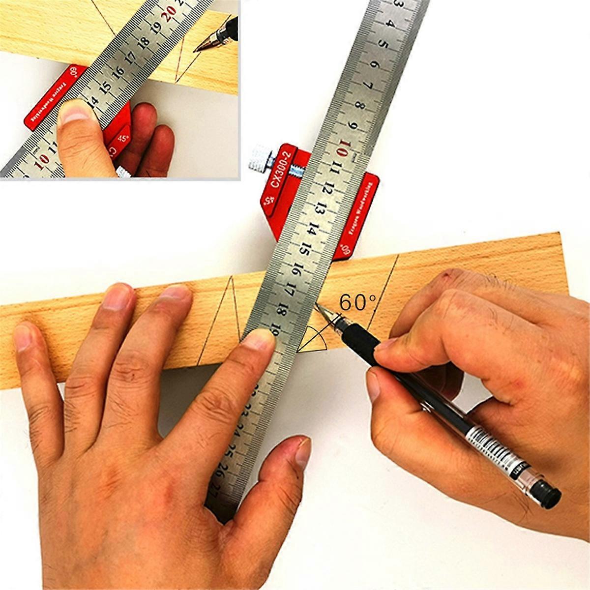 Carpentry ruler measuring tool marking angle ruler woodworking