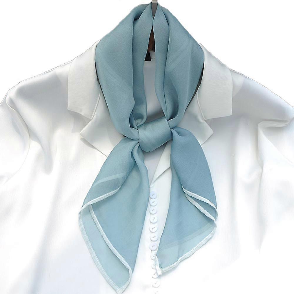 Solid Color Solid Color Fitted Shawl Scarf Long Scarf Headband - Light Blue