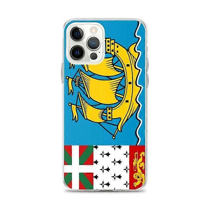 Phone Case – Saint Pierre and Miquelon Flag – Compatible with iPhone 12 Pro Max – Soft Case – Durable and Shockproof – Pixelforma