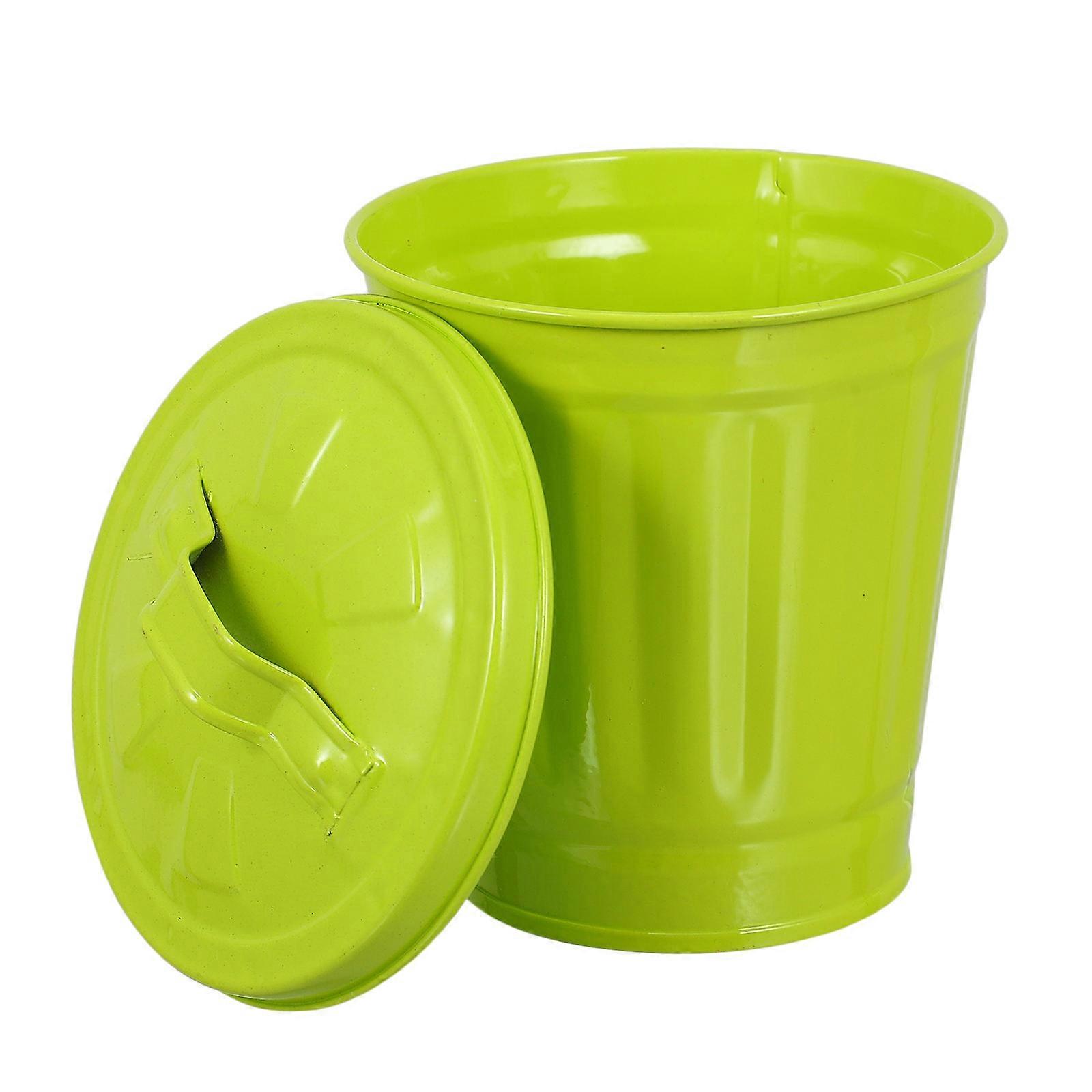 Cute Waste Bin with Lid – Compact Trash Can for Indoor Outdoor Use – Lightweight Decorative Tabletop Bin Perfect for Home and Office