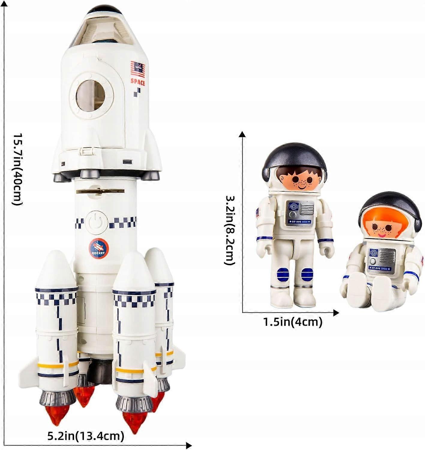 Space Rocket With 2 Cosmonauts Toys Set For Children