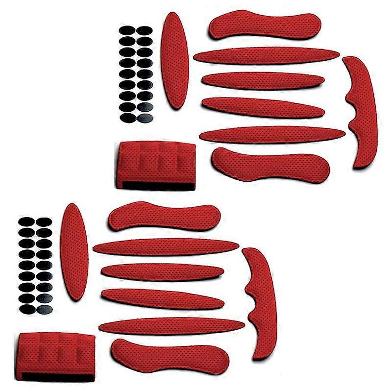 2 Pack Cycling Sponge Pads Set for Bike Motorcycle Helmet,Red