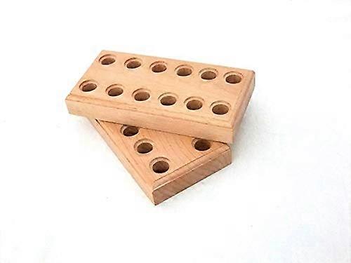 2 Pack of Hardwood Plier Racks with 12 Holes for 6 Sets of Pliers Each