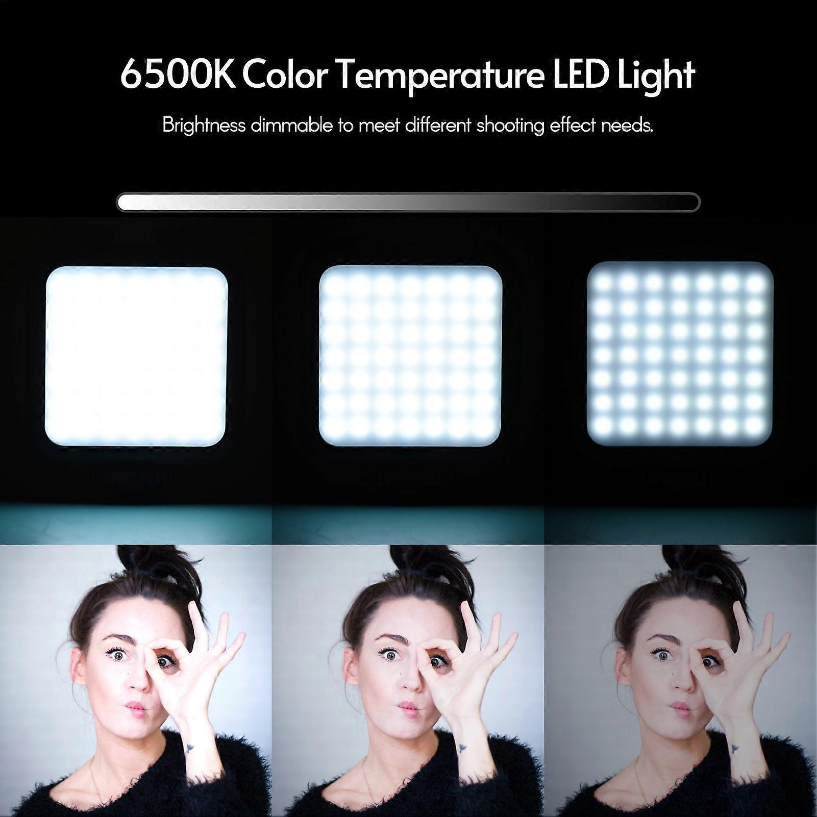 Vlog Video Kit with Adjustable Tripod, LED Light, Noise-Canceling Mic & Remote Shutter