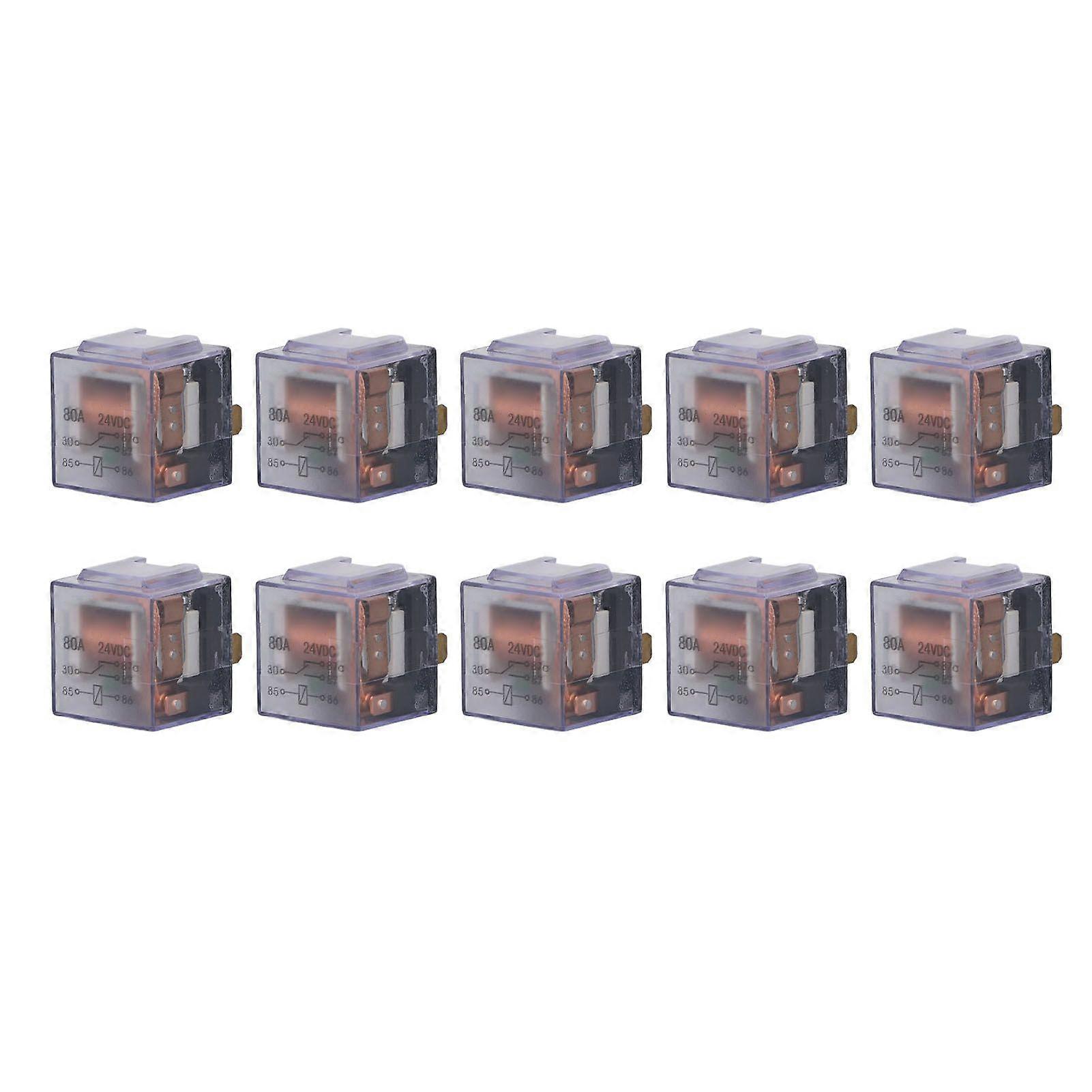 High quality  10pcs waterproof relay DC 24V 80A relay SPDT 5 pin relay...