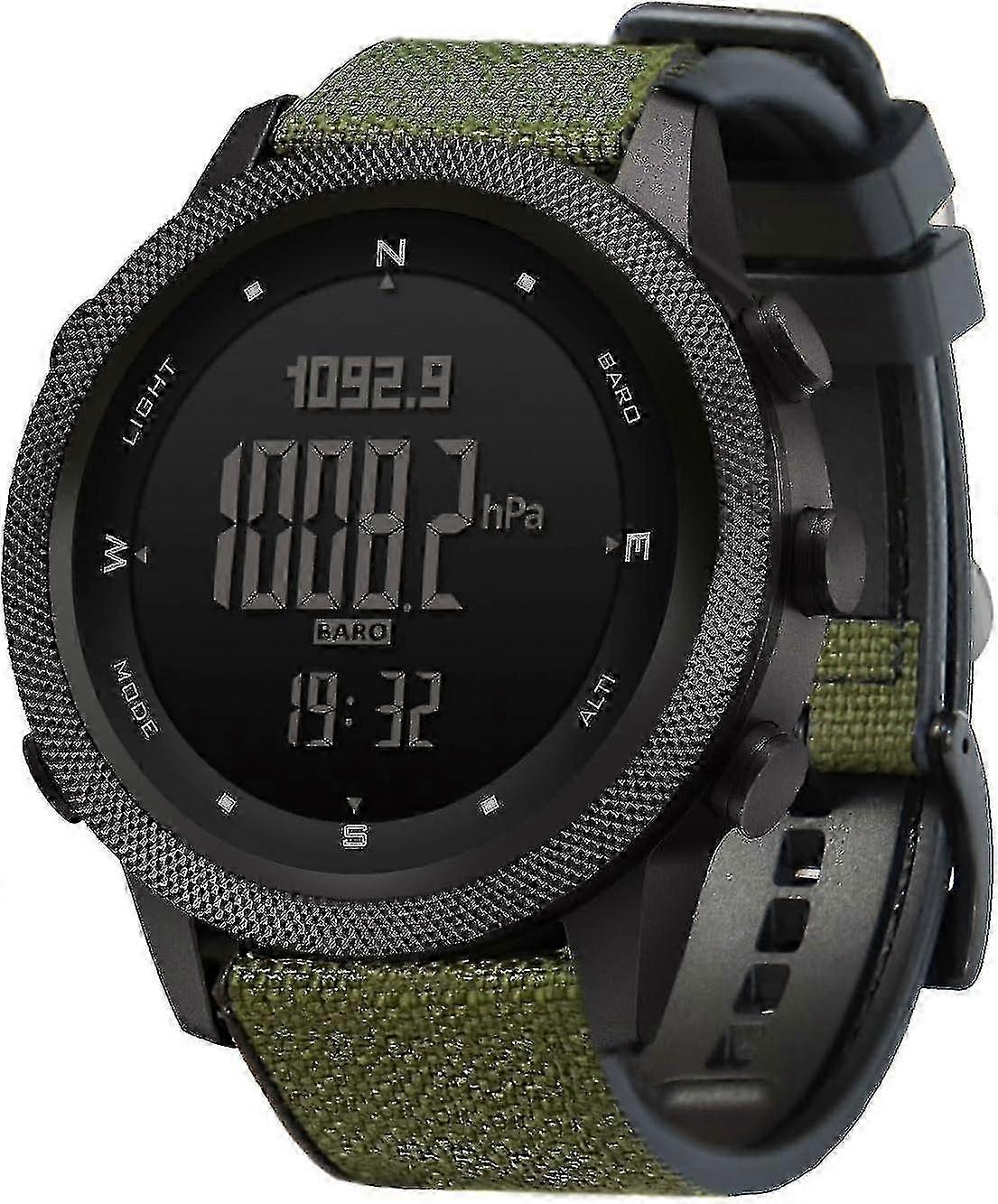 Erkekler İçin Taktik İzle Pusula ile Askeri Saatler Erkekler Için Doğa Sporları Saatleri Barometre, altimetre, adım sayacı ile Yürüyüş Dijital Bilek İzle