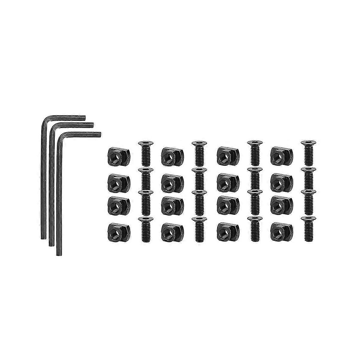 16 Pack M 4 T-Nut Metric Camming Screw Replacement Sets Compatible with Standard Rail , with Thread