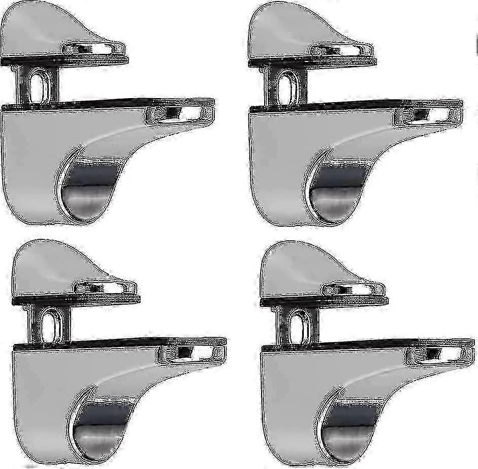 مجموعة قوس رف زجاجي قابل للتعديل من 4 ، مشبك زجاجي مثبت على الحائط للأرفف