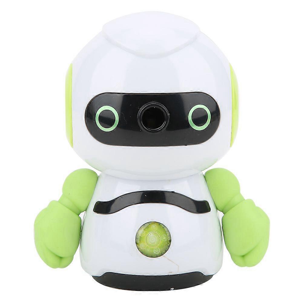 2025 Latest Model  Manual Pencil Sharpener Green Robot Shape ABS Plastic