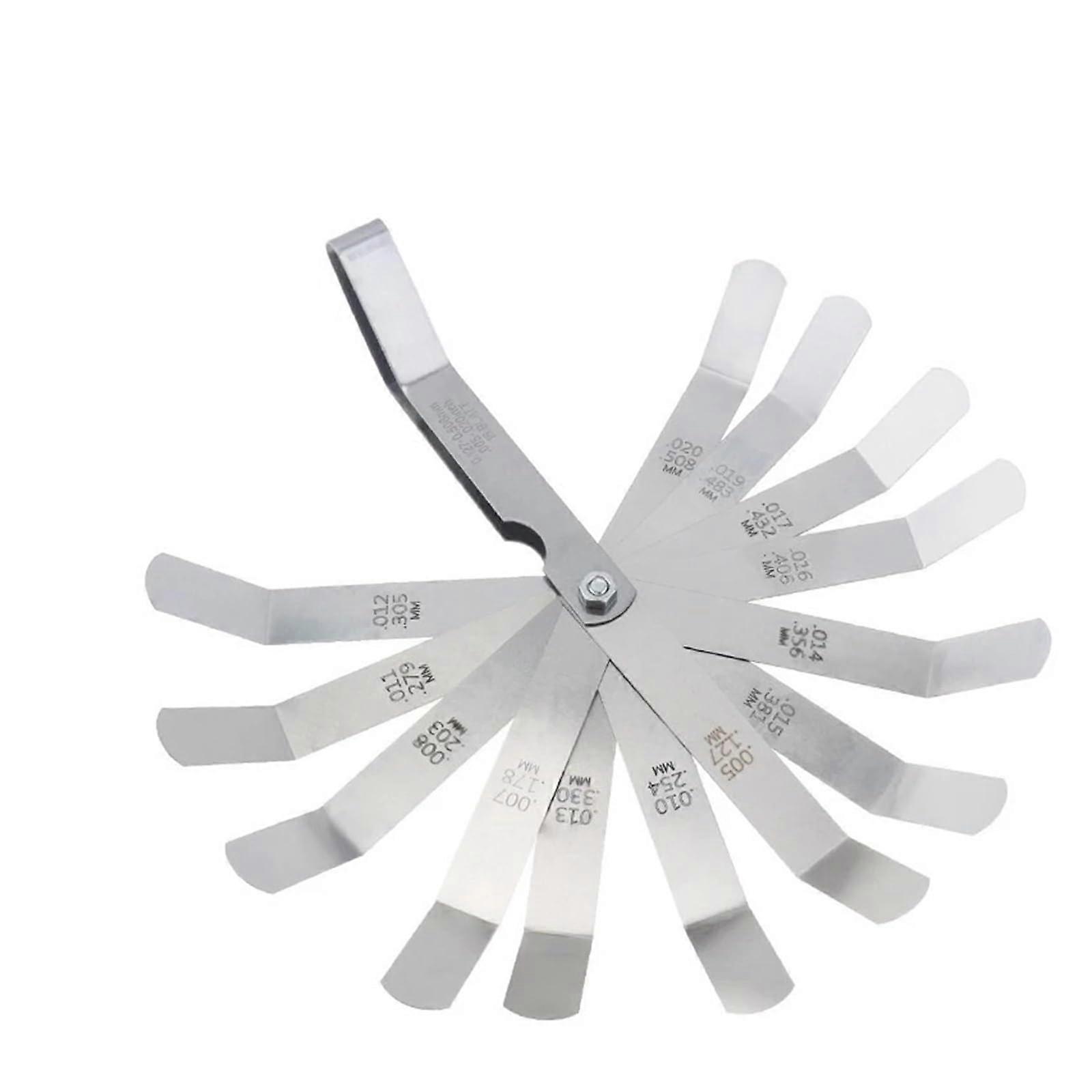 Feeler Gauge Metric Gap Offset Feeler Gauge Curved 16 Metric MM Inch Gap Width Strip Roll Thickness