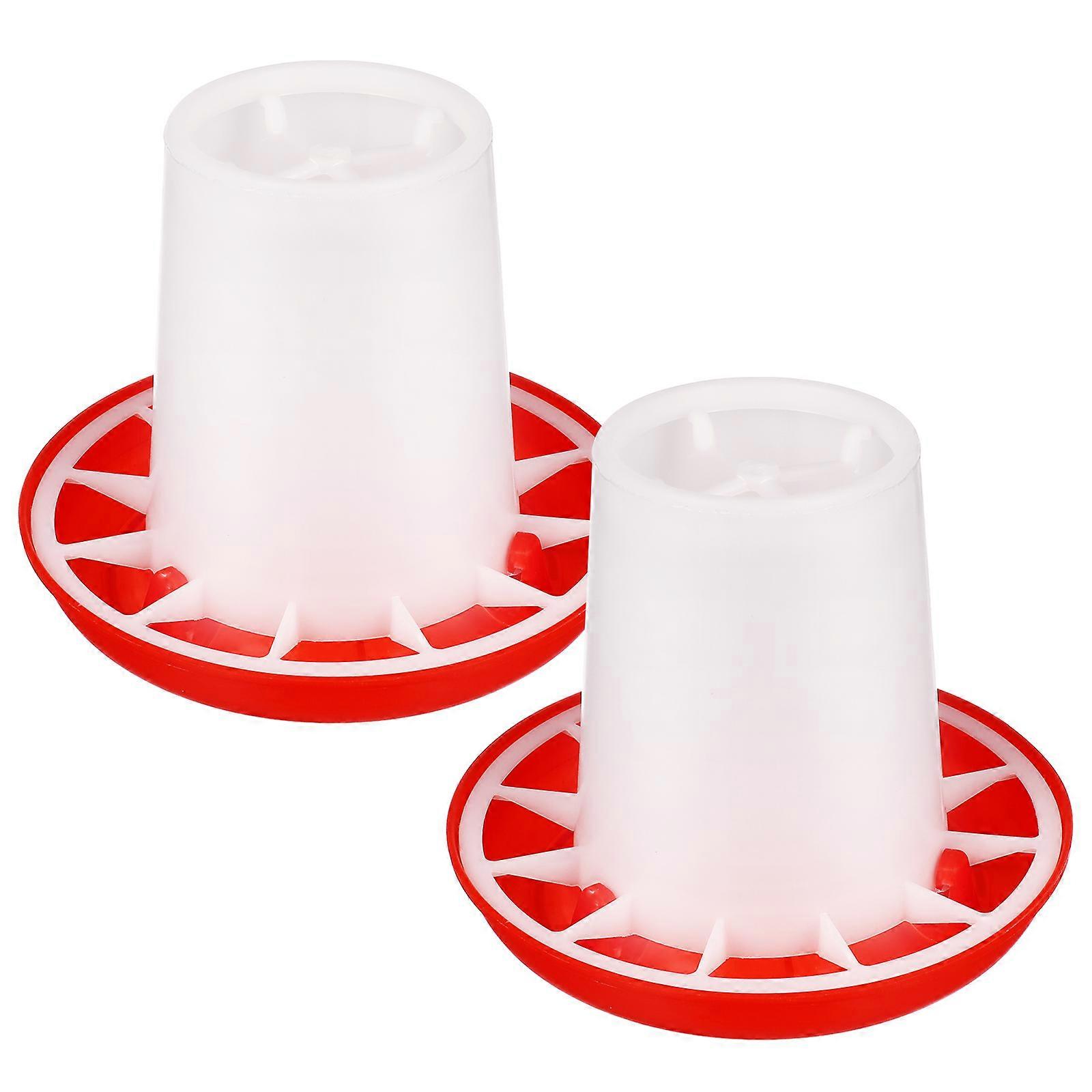 Portable Poultry Feeder and Waterer Set – Lightweight Plastic Dirt Resistant Food Container for Chickens, Ducks, Geese, and Chicks, Easy to Clean