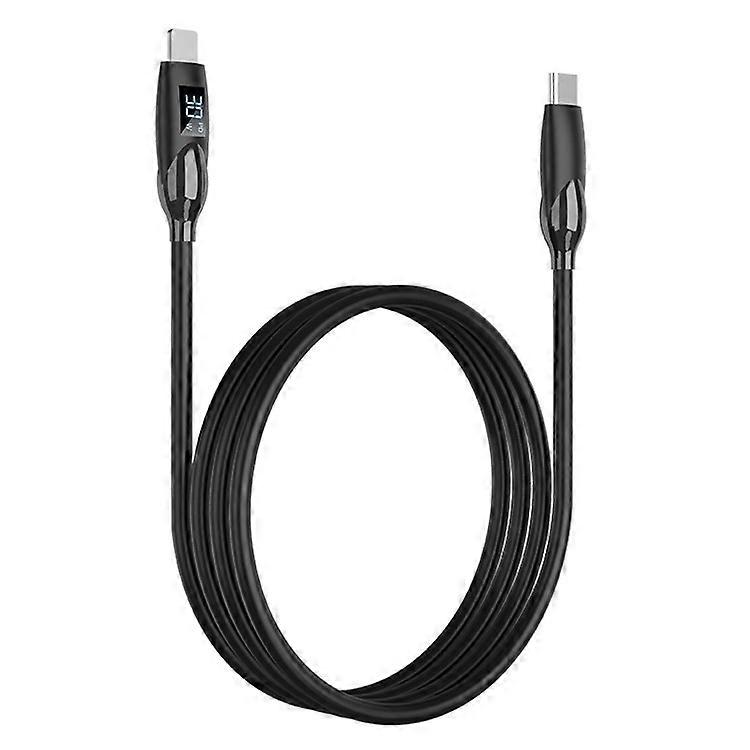 ENKAY 2m Type-C to Lightning PD 30W Fast Charging Cable LED Display Silicone Charged Data Cord