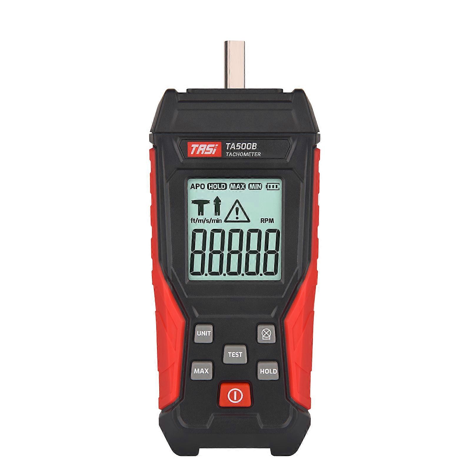 Digital Tachometer Contact Type Mini RPM Tester with LCD Display Handheld Photo Tachometer for Motor Wheels Lathe Car Use