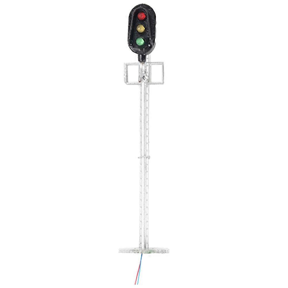 Traffic Light for Model Train Silver ABS Artificial Signal Model for Decor DIY Landscape Enhancement