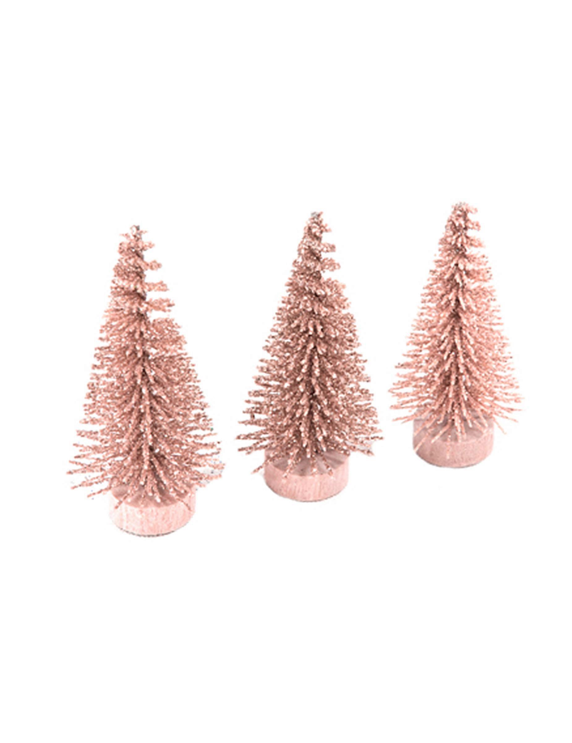 Small artificial rose gold trees 5.5 x 2.5 cm