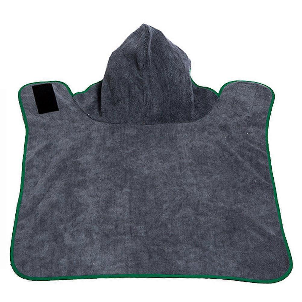 Dog Towelling Robe Quick Drying Pet Bath Towel Wearable Pet Bath Use Grey 1Set