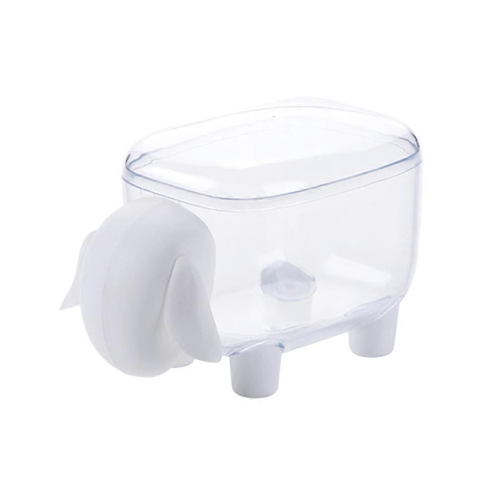 Cosmetics Storage Box Sheep Shaped Plastic Organizer Container For Home Organization White 8.5*13cm 1Pack