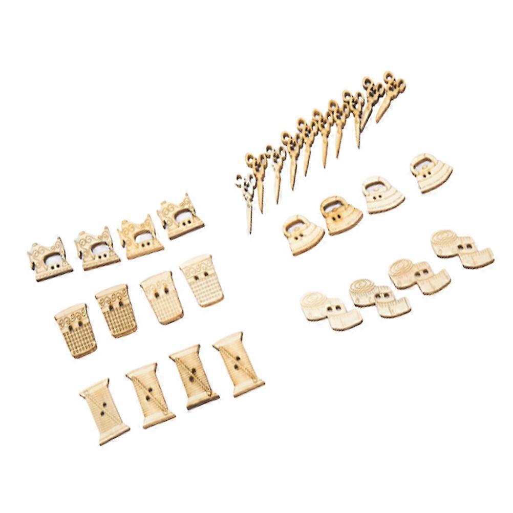 Assorted Wooden Sewing Buttons Craft Kit – 100pcs DIY Accessories for Clothes, Shoes, Knitting, Scrapbooking & Handmade Decorations