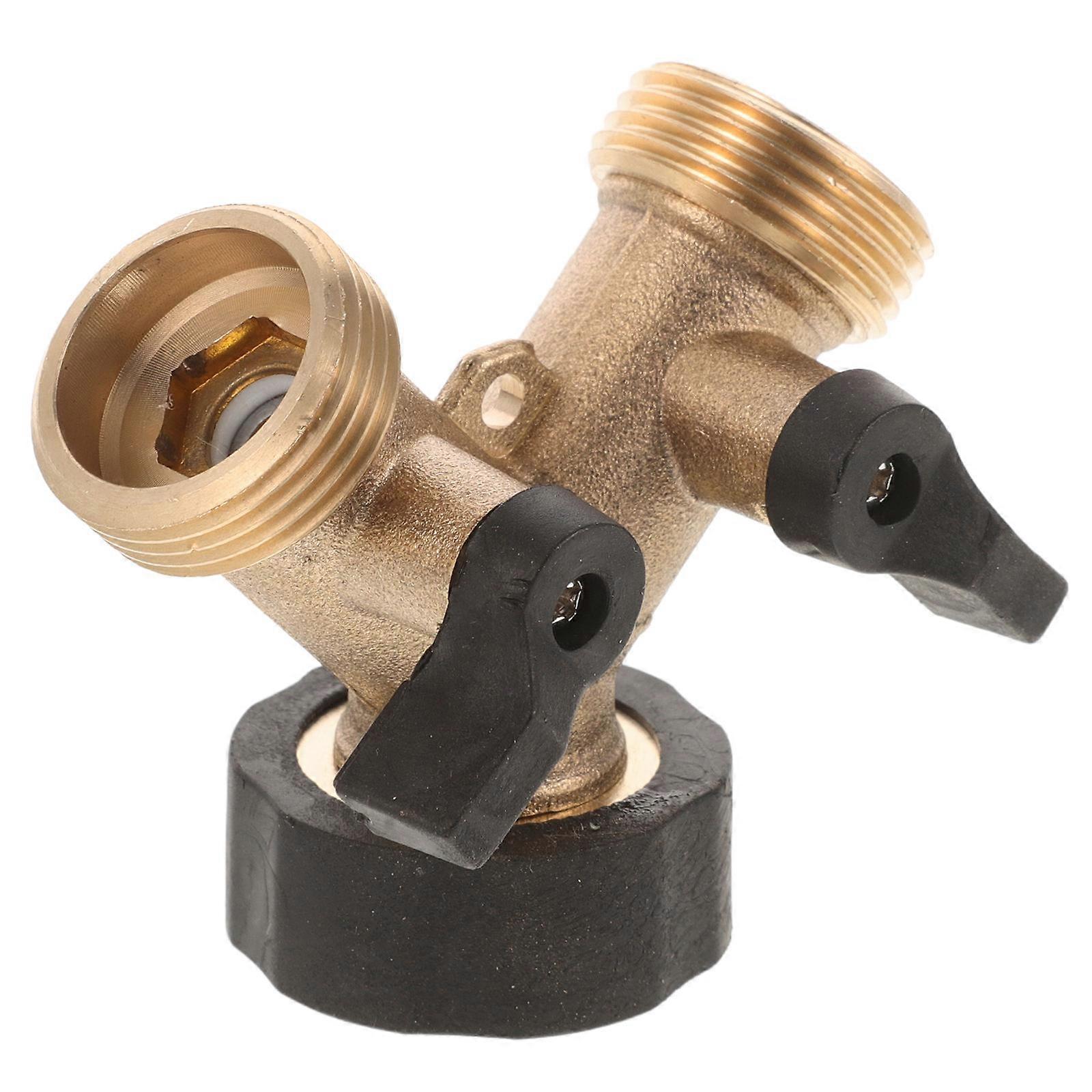 Hose Splitter Adapter Connector for Garden Hoses – Converts Single Faucet to Two Outlets for Garden Watering Use