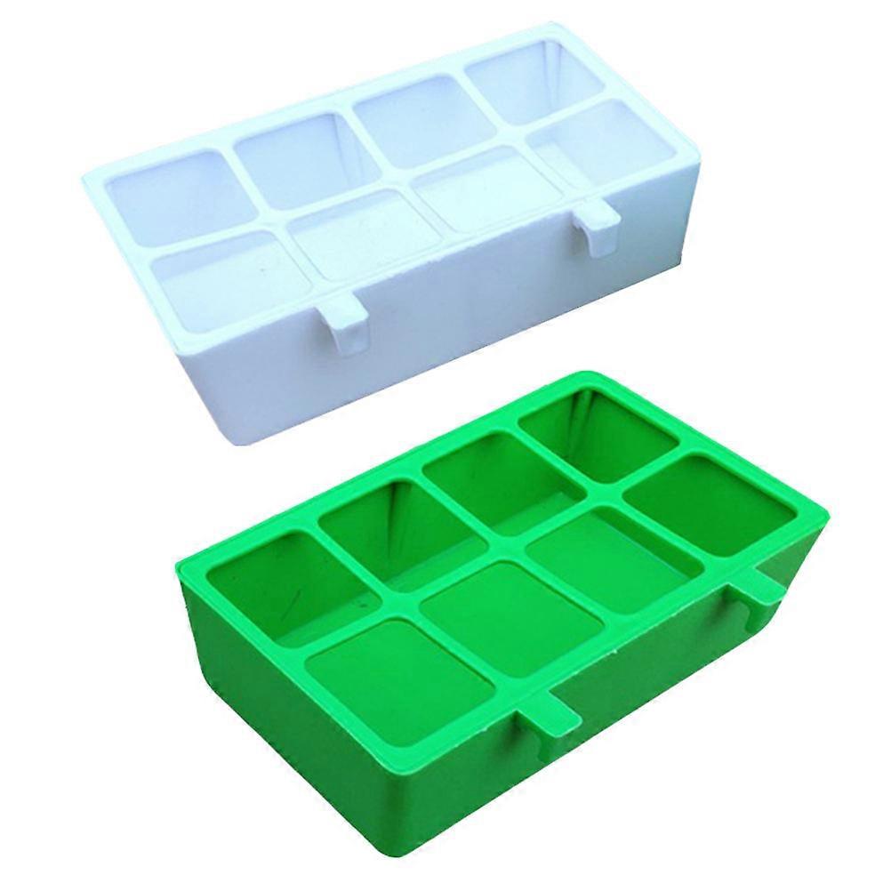 Durable 2 Pack Bird Feeder Box with Spill Proof Food Storage Container for Birds