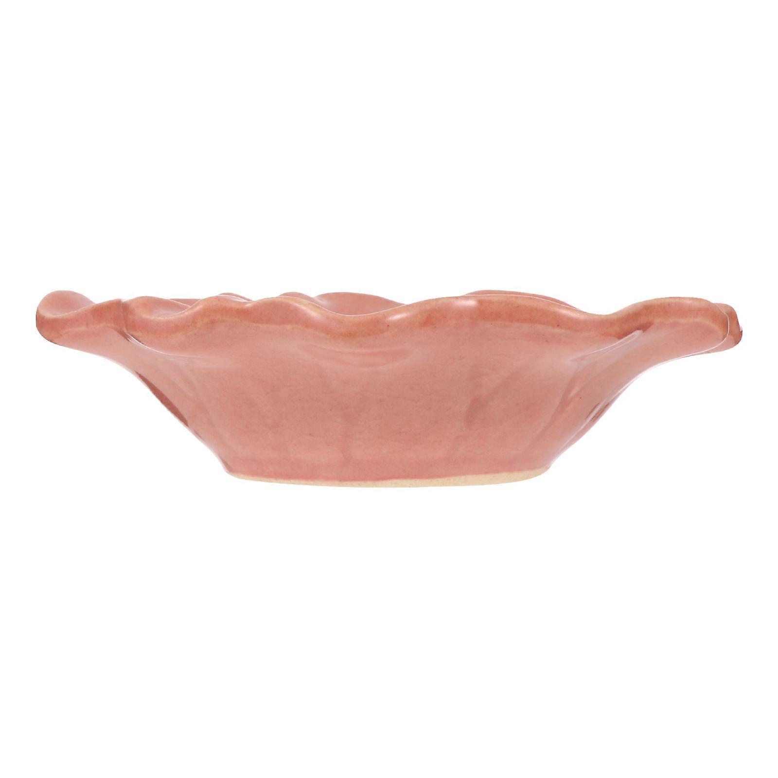 Ceramic Fragrance Plate Essential Oil Bottle Tray Home Use .5X12.5cm Mixing and Blending Dish 1Pack