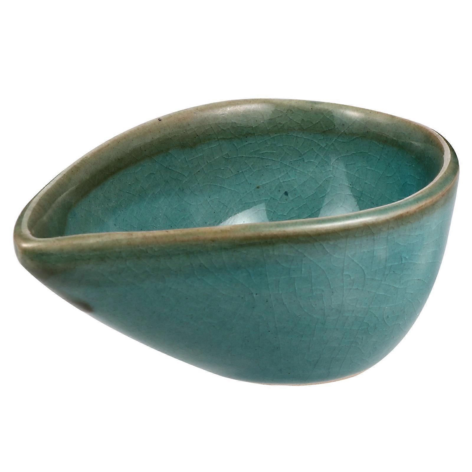 Cosmetic Mixing Bowl With Holder For Hotel Use Drop Shaped Ceramic 8 5X5 5cm Holding Essential Oil 1Pcs