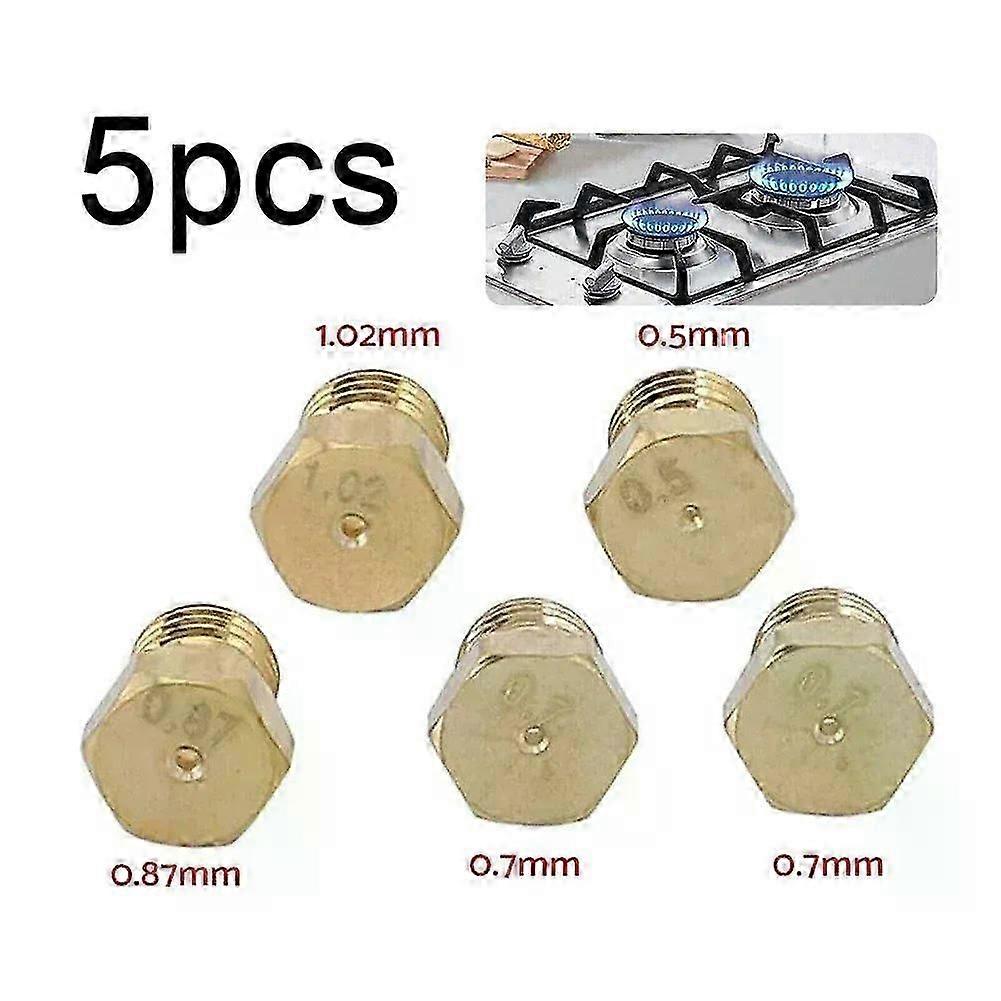 5pcs LPG Gas Jet Set Burner Gas Hob LPG Conversion Kit Nozzles Propane Injector Stove Parts Nozzle Cookware Parts Ranges