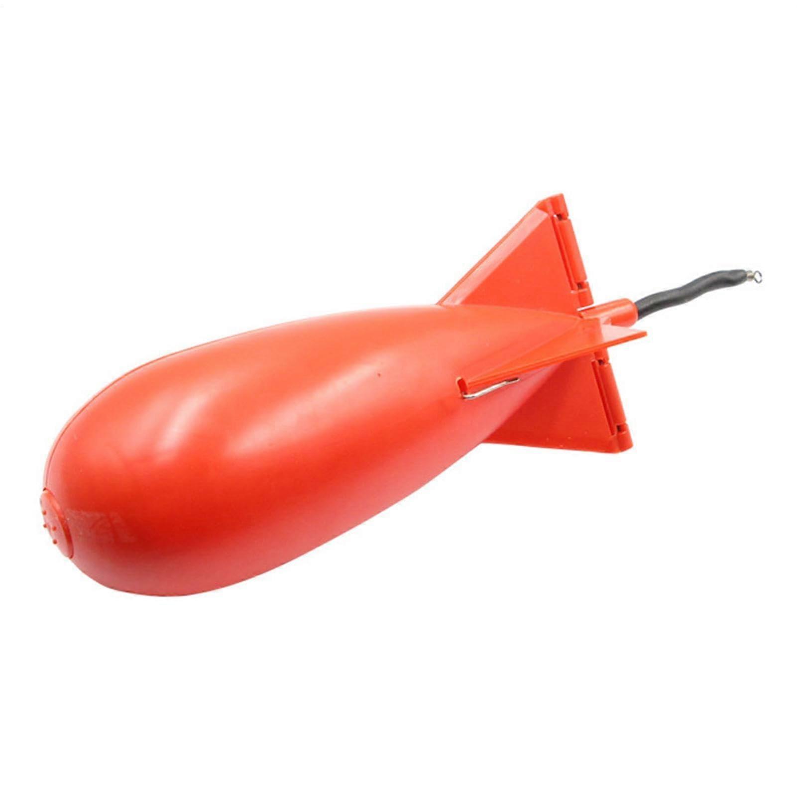 Spod Bombs Pellet Feeder | Rocket Shape Carp Fishing Feeder Basket | Floating Red Bait Container
