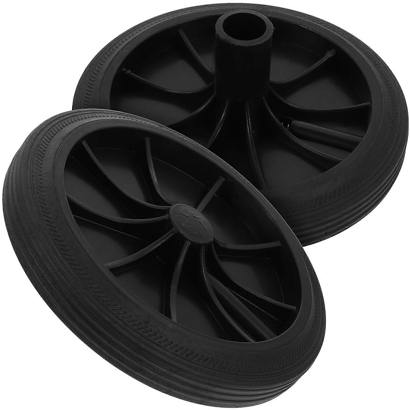 Rubber Trash Can Wheels Easy Install Replacement Pulley for Outdoor Dustbins & Recycling Bins Lightweight Accessories for Smooth Mobility