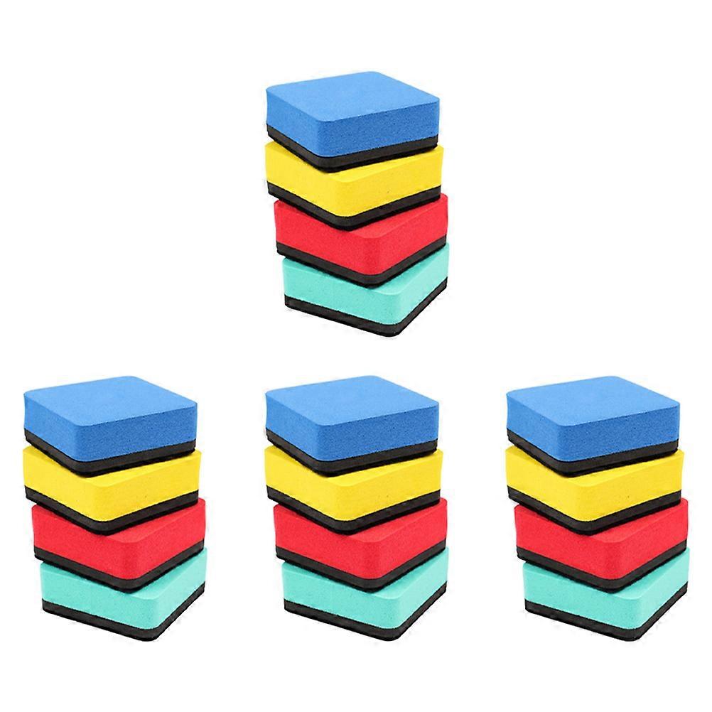 Classroom Whiteboard Erasers Cyan 5x5cm Portable For Students Teachers 24Pcs