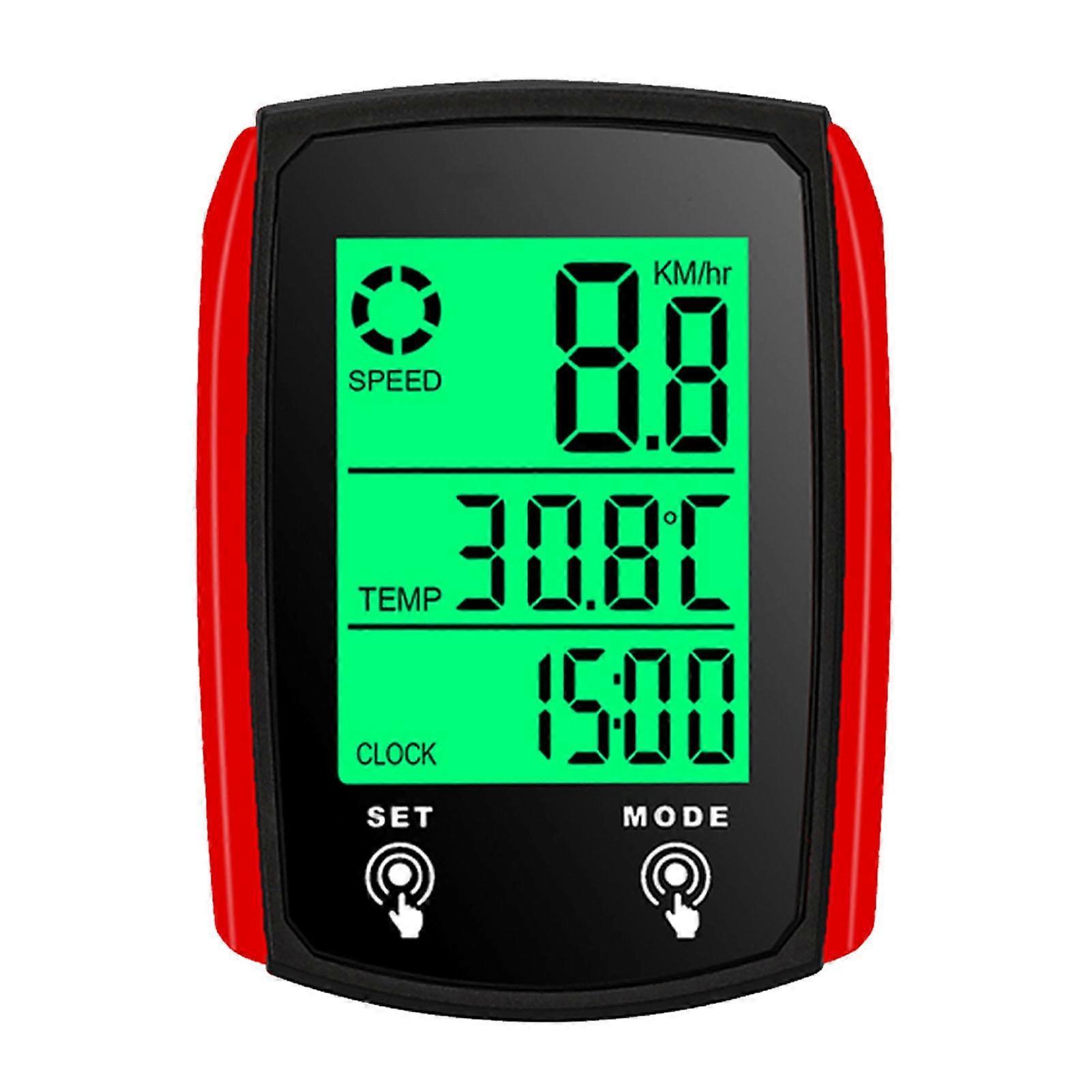 Wired Bike Computer LED Digital Bicycle Speedometer Odometer Touchscreen Cycle Computer Waterproof with Backlight for Mountain Road Bike