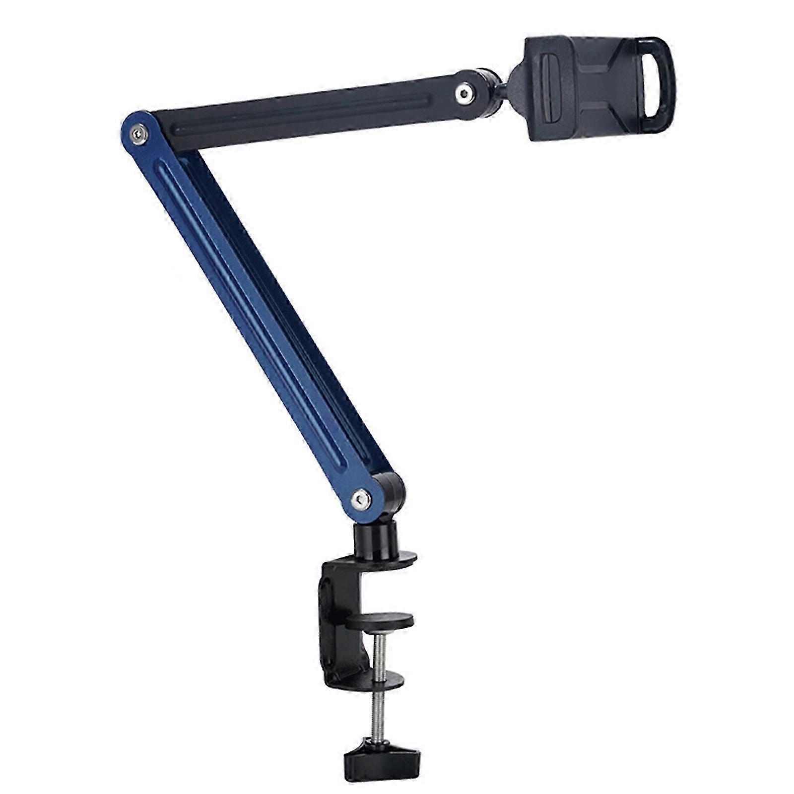 Tablets Stand for Bed and Table with 360 Degree Rotating Arm for Easy Viewing Of 4.7" 12.9" Screens  Blue and black mix hwy