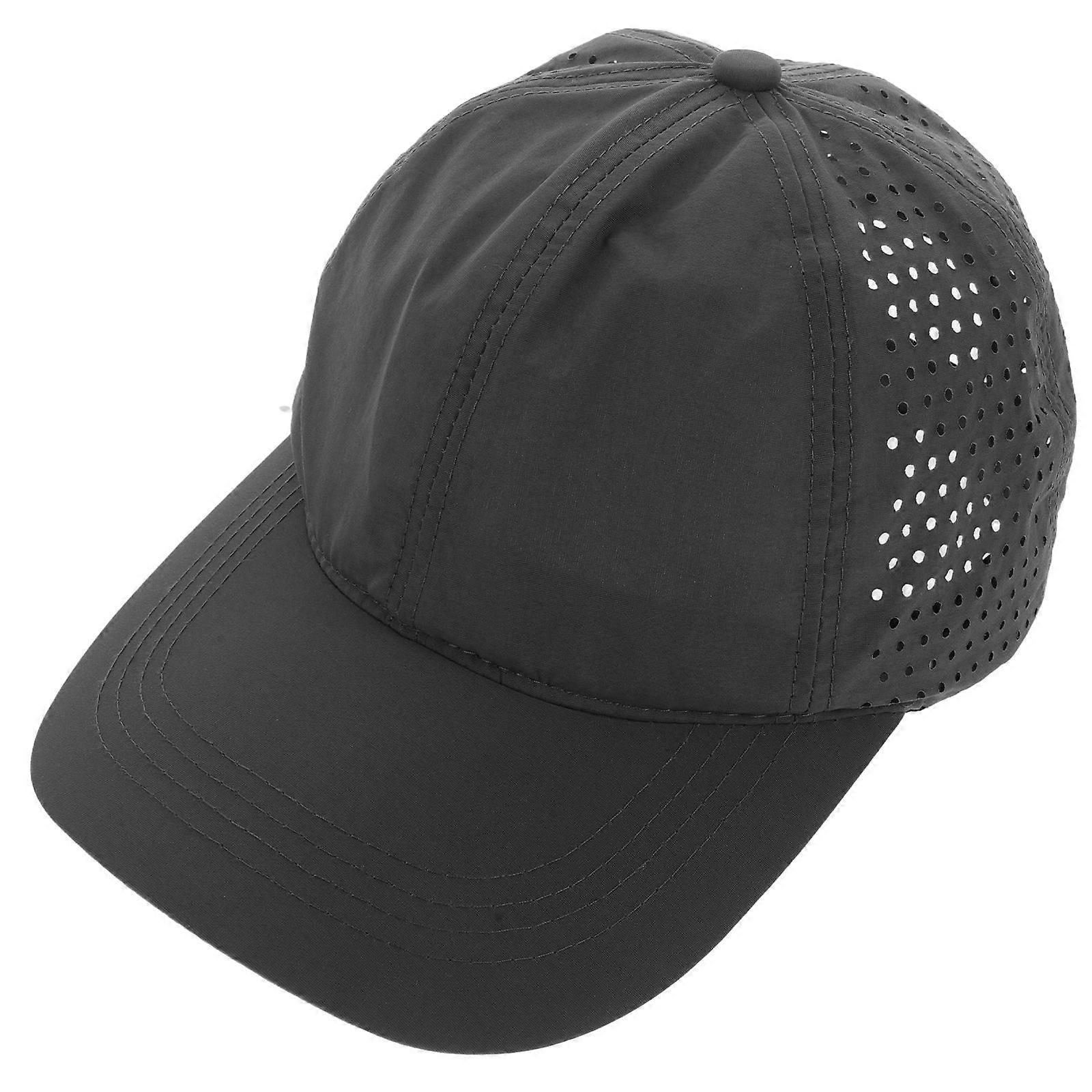 Baseball Hat Quick Drying Sports Cap Outdoor Activities Dark Grey Polyester 1Pcs