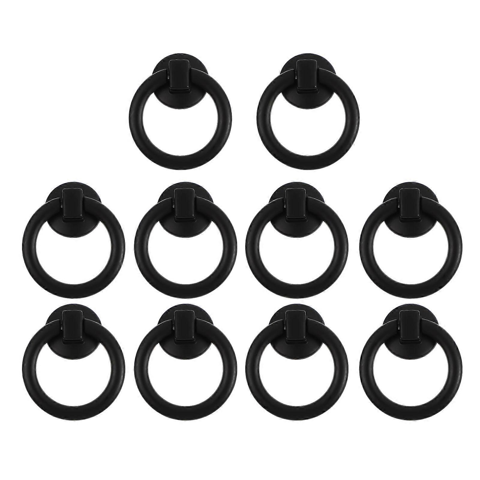 Drawer Hardware Solid Cabinet Knobs For Closet Decor Round Hole Zinc Alloy 10Pcs